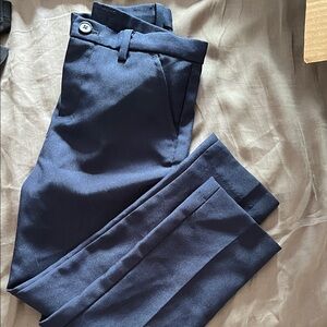 H&M boys slim fit navy blue dress pants